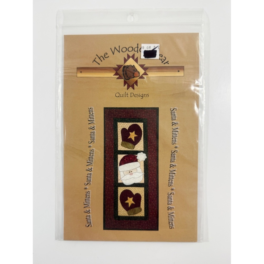 The Wooden Bear‎ Quilt Designs, "Santa & Mittens" TWB008 Pattern